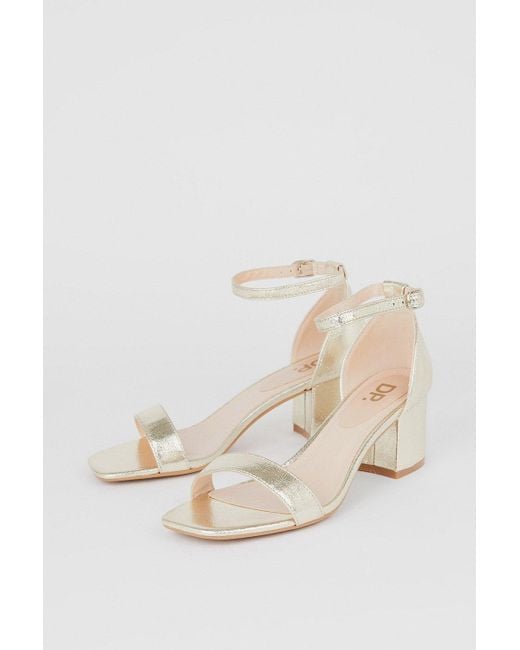 Dorothy Perkins Pink Sammy Low Block Barely There Heels