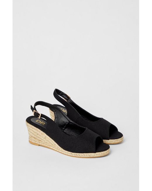 Dorothy Perkins Black Good For The Sole: Reese Espadrille Wedge Sandals