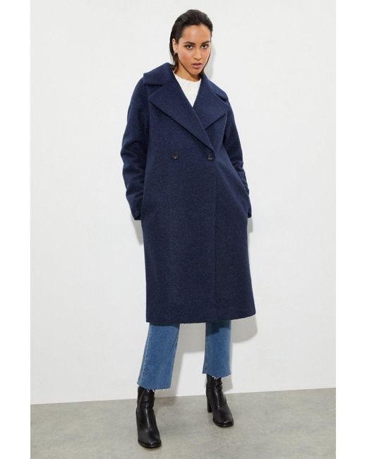 Dorothy Perkins Blue Tall Oversized Boucle Coat