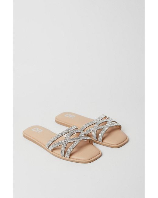 Dorothy Perkins Metallic Wide Fit Frances Embellished Sandals