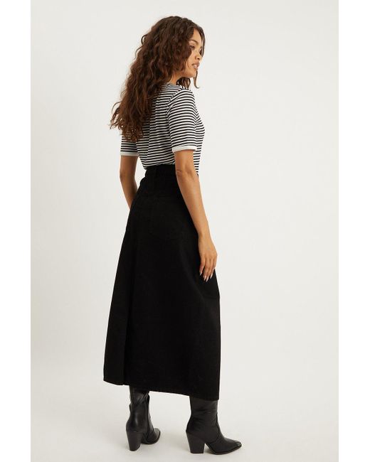 Dorothy Perkins Black Petite Seam Detail Maxi Skirt