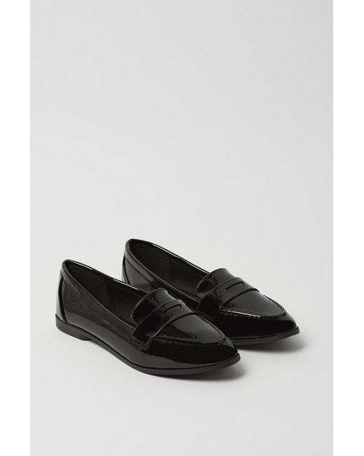 Dorothy Perkins Black Wide Fit Lana Penny Loafers