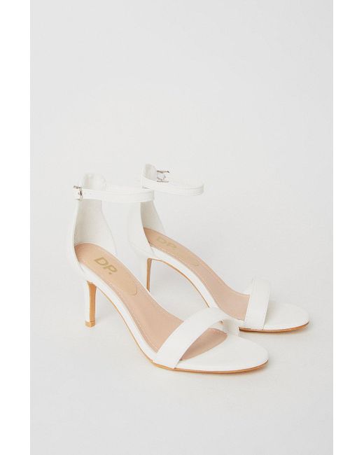 Dorothy Perkins Natural Tasha Low Stiletto Barely There Heeled Sandals