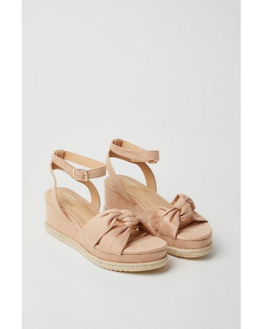 Dorothy Perkins Green Good For The Sole: Wide Fit Holly Soft Twist Wedges