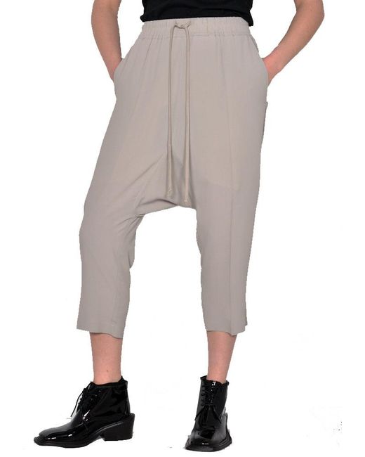 DOSHABURI Rick Owens Women Rp01c5308 Cc Drawstring Cropped Pants