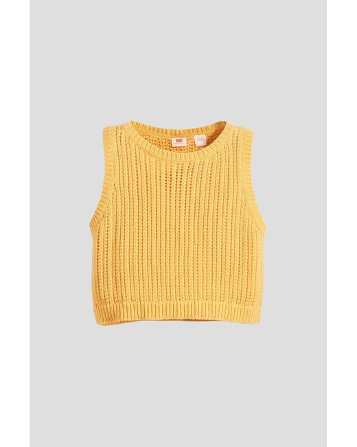 Levi's Knit Sweater Vest in Yellow | Lyst