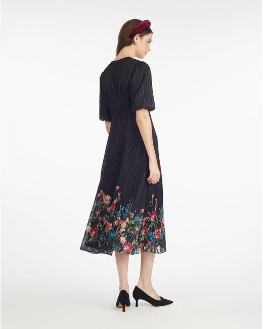 Draper James Blue Maisy Midi Dress In Moonlit Blooms