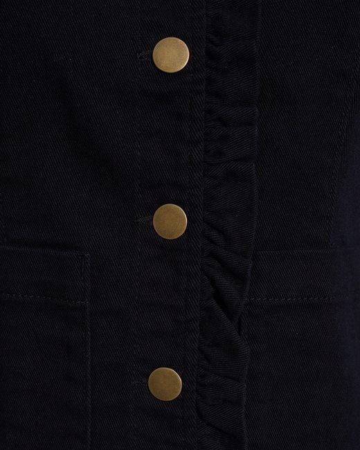 Draper James Blue Ruffle Denim Jacket