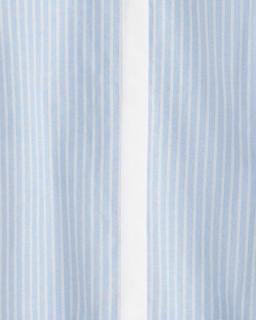 Draper James Blue Molly Mini Dress In Oxford Shirting