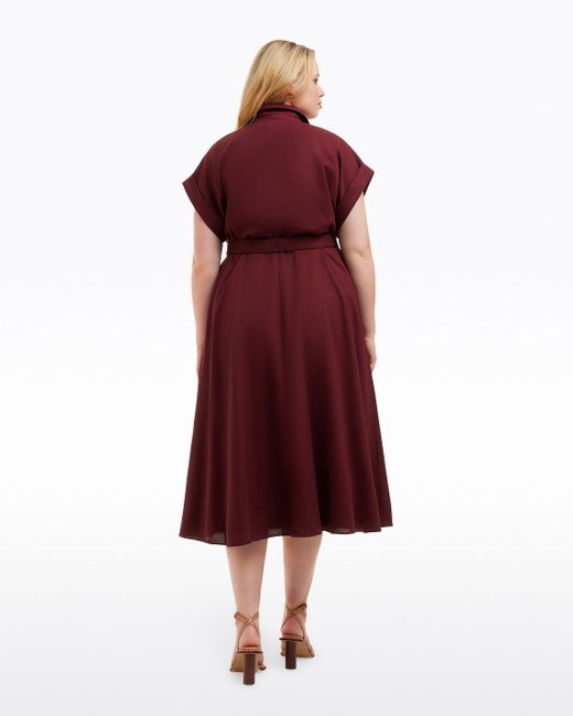 Draper James Presley Embroidered Midi Shirtdress In Raspberry Pink