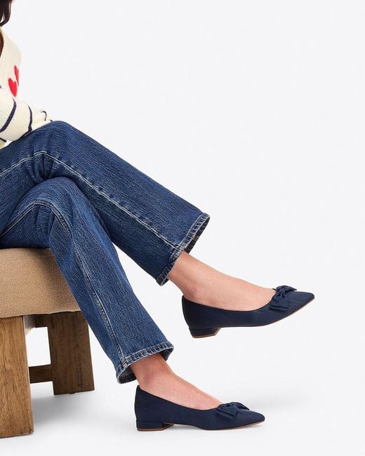 Draper James Blue Annabelle Bow Flat