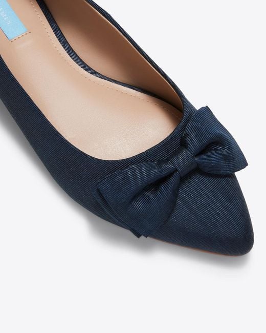 Draper James Blue Annabelle Bow Flat