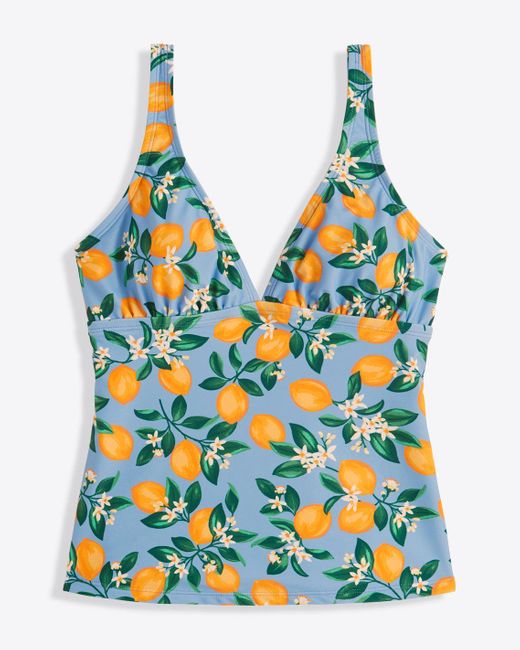Draper James Blue Lemon Blossom Triangle Tankini