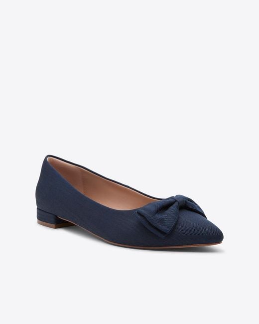 Draper James Blue Annabelle Bow Flat