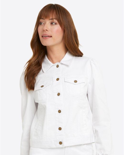 Draper James White Denim Jacket Lyst