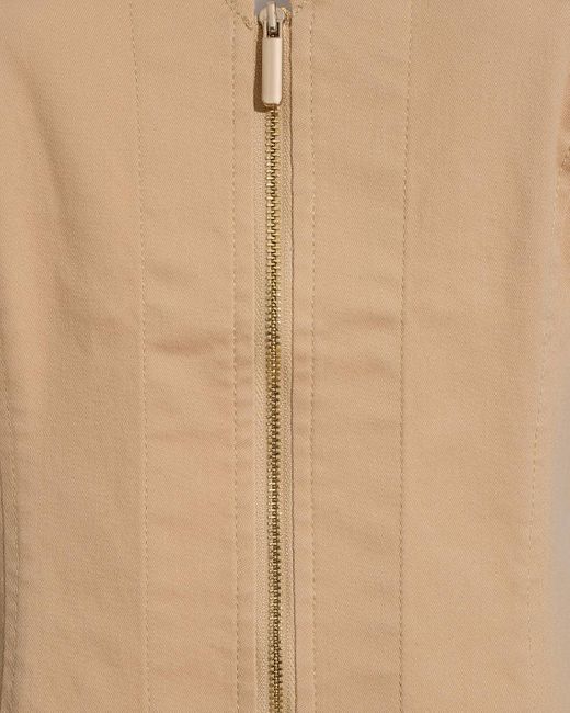 Draper James Natural Sienna Sleeveless V-neck Mini Dress In Croissant