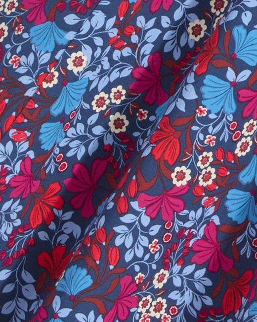 Draper James Blue Imogen Mini Shirtdress In Stretch Poplin