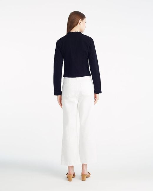 Draper James Blue Ruffle Denim Jacket