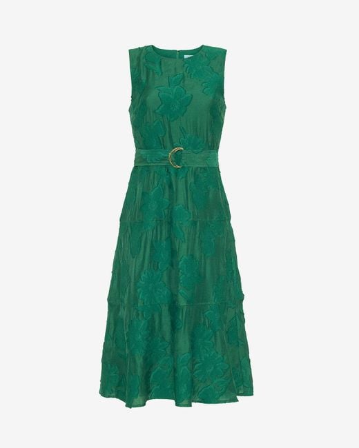 Draper James Green Elliston Midi Dress In Jacquard