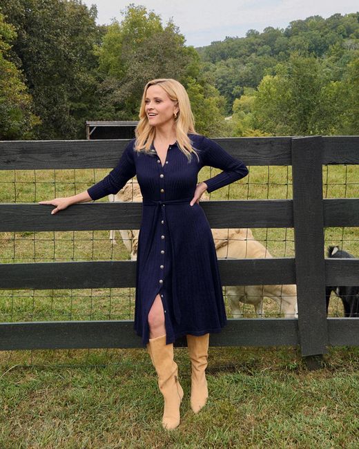 Draper James Green Monroe Knit Midi Dress