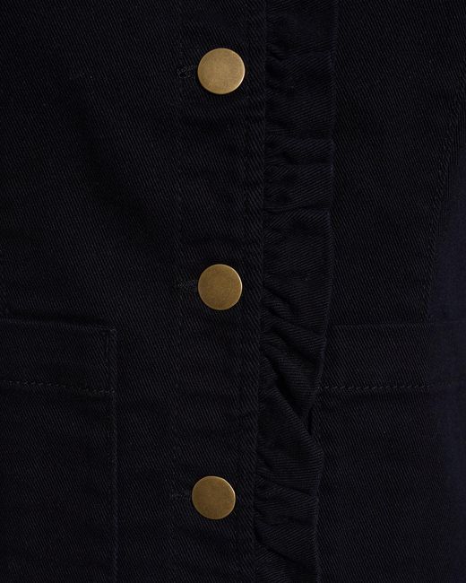 Draper James Blue Ruffle Denim Jacket
