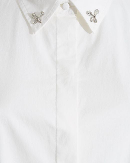 Draper James Button Down Top In White