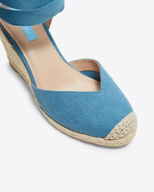 Draper James Blue Espadrille Wedge