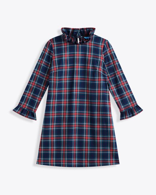 Draper James Blue Lindsay Dress In Georgia Plaid