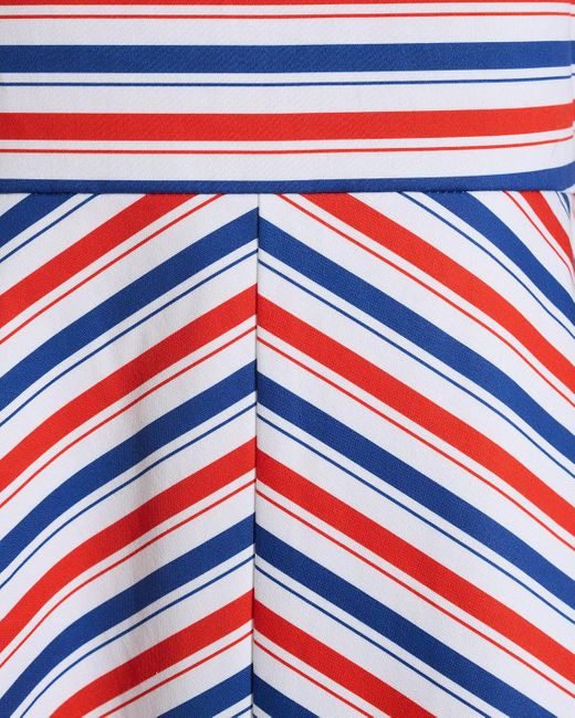 Draper James Pink Angela Love Circle Midi Dress In Americana Stripes