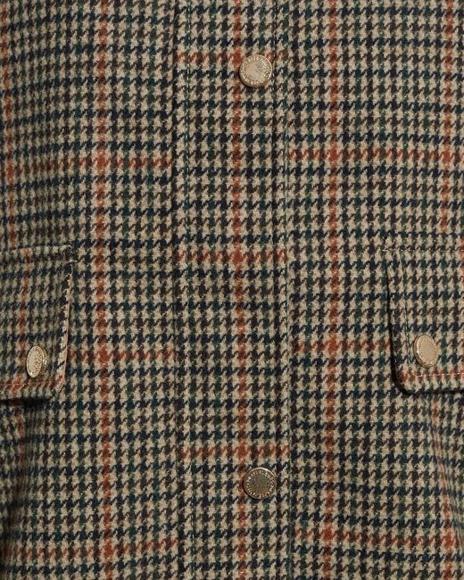 Draper James White Mini Check Cropped Barn Jacket
