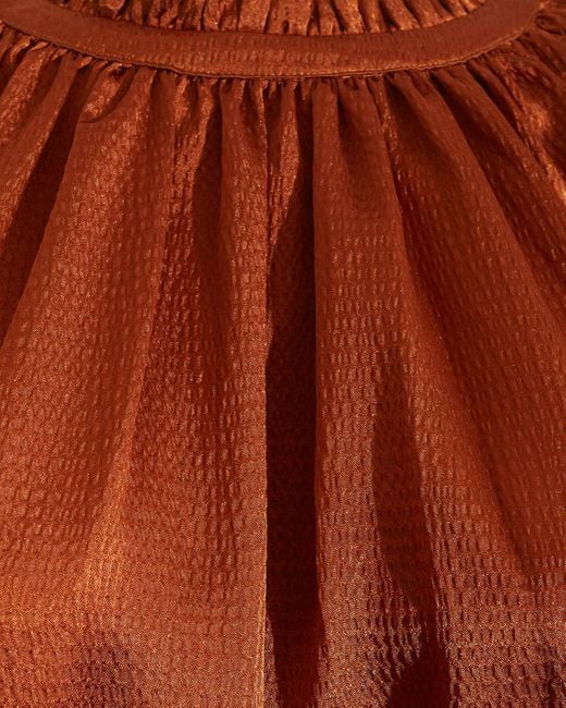 Draper James Orange Long-sleeve Top In Gingerbread