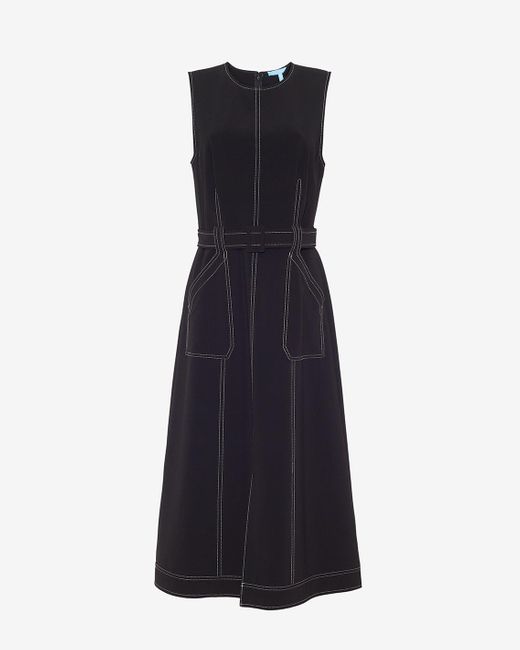 Draper James Blue Juno Sleeveless Utility Dress In Belle Meade Black