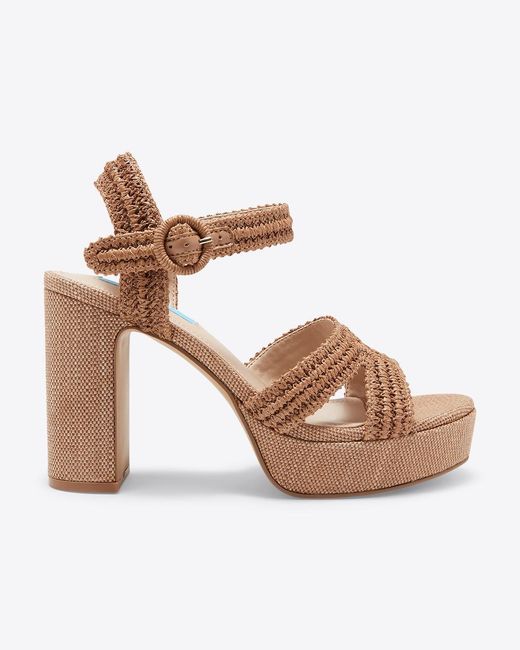 Draper James Natural Rattan Strappy Heel