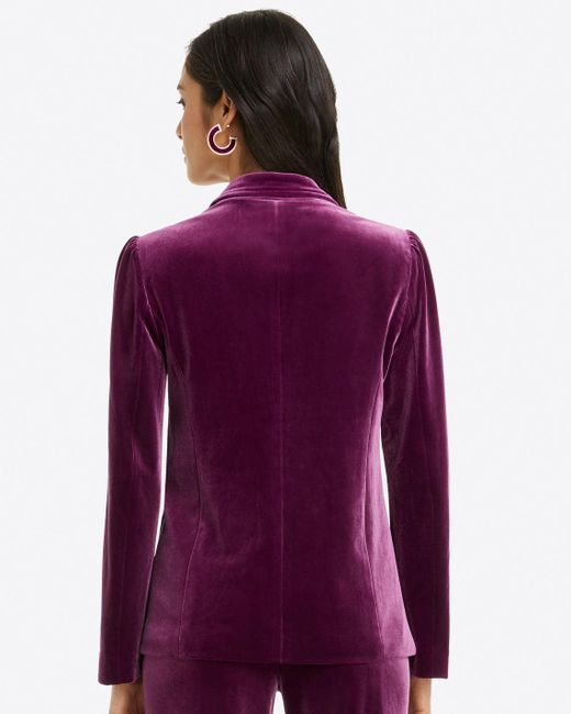 Draper James Blazer In Plum Velvet in Purple Lyst