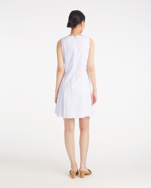 Draper James White Primrose Mini Dress With Floral Embroidery