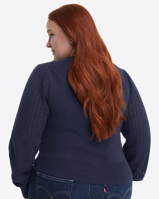 Draper James Blue Button Front Cardigan In Navy