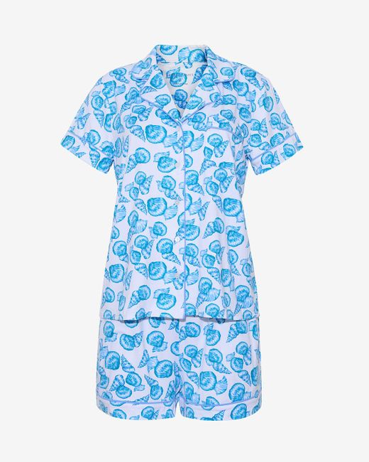 Draper James Blue Sara Pajama Set In Seashells