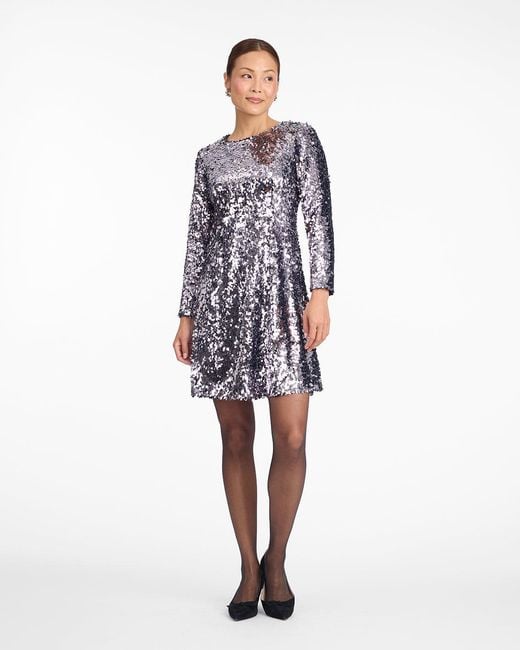 Draper James White Ruby Mini Dress In Sequins