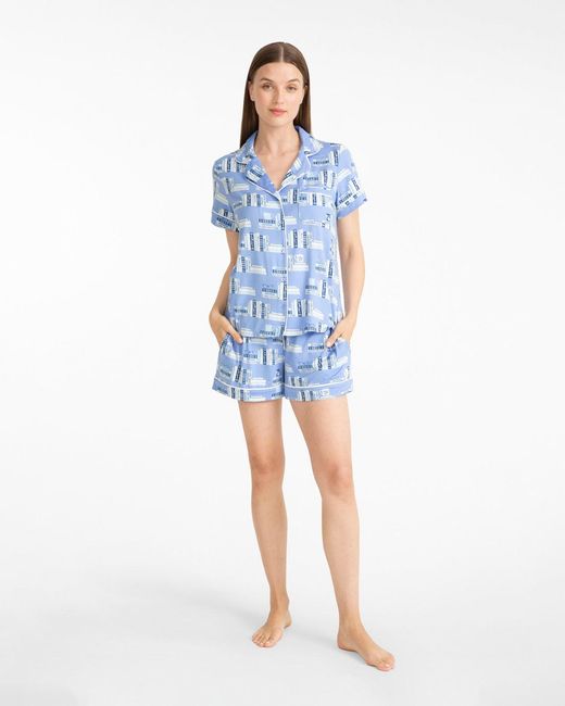 Draper James Blue Sara Pajama Set In Bookstack