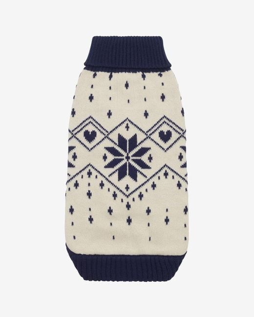 Draper James Blue Snowflake Heart Dog Sweater