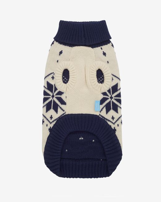 Draper James Blue Snowflake Heart Dog Sweater