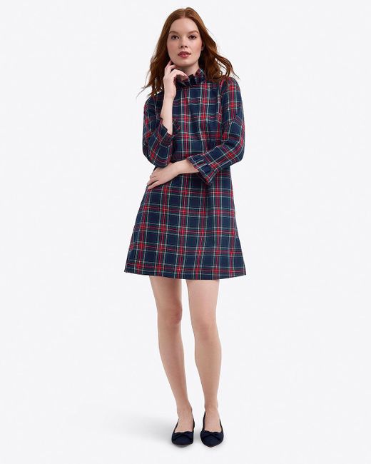 Draper James Blue Lindsay Dress In Georgia Plaid