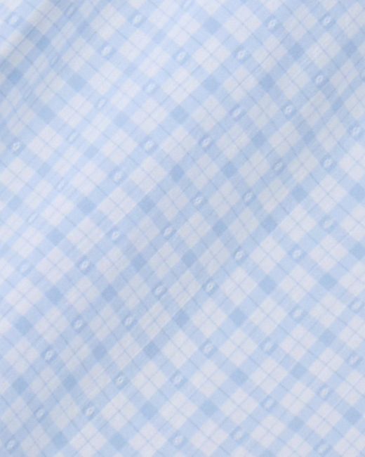 Draper James Blue Trisha Midi Shirtdress In Cotton Dobby
