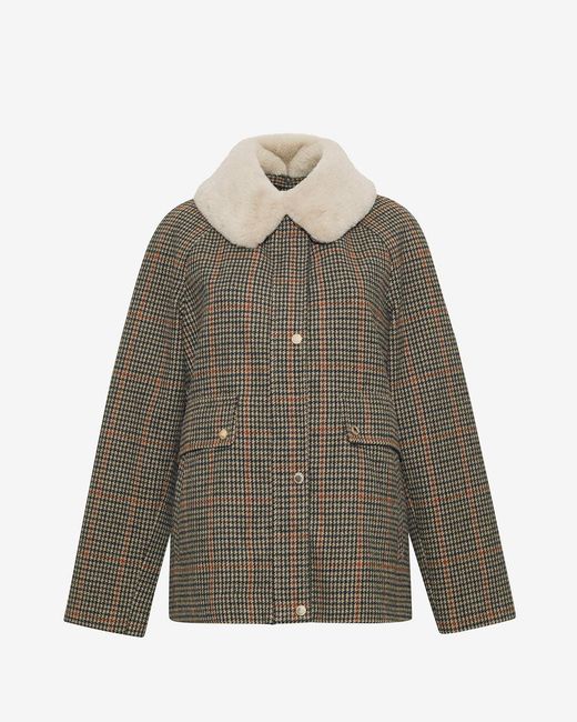 Draper James White Mini Check Cropped Barn Jacket