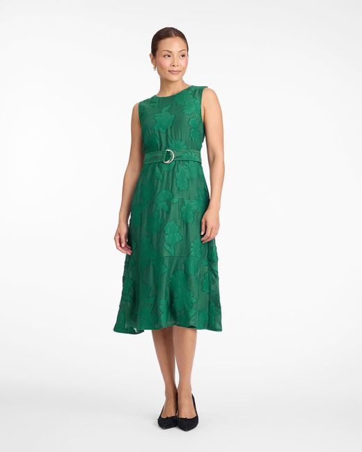 Draper James Green Elliston Midi Dress In Jacquard