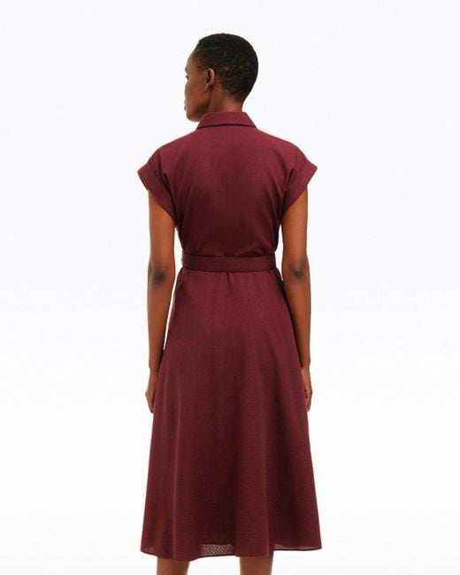 Draper James Presley Embroidered Midi Shirtdress In Raspberry Pink