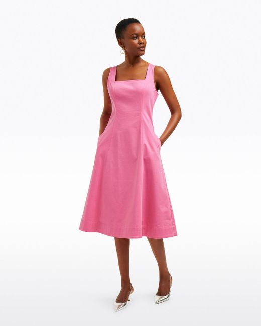 open lace back dress Caitlyn Midi Dress in Eyelet – Draper James main image 0