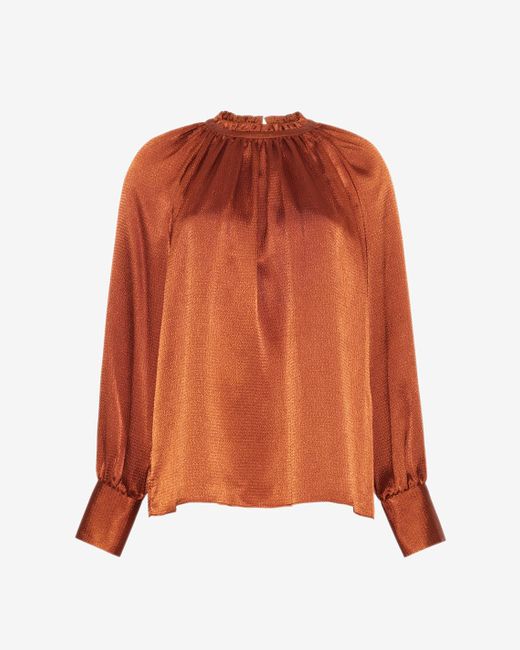 Draper James Orange Long-sleeve Top In Gingerbread