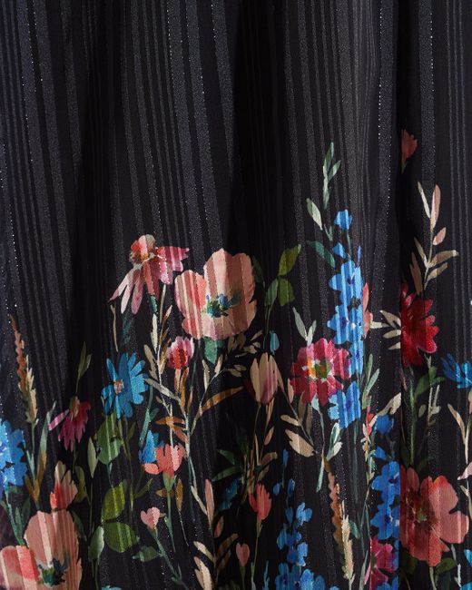 Draper James Blue Maisy Midi Dress In Moonlit Blooms