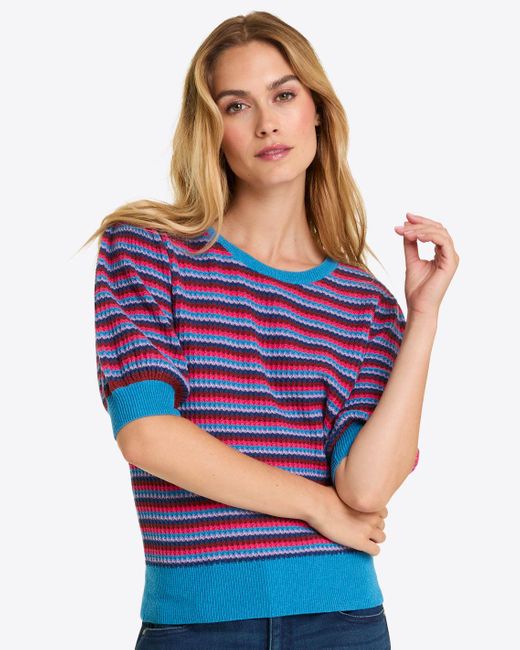 Draper James Gray Annabelle Short-sleeve Sweater